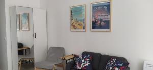 Posedenie v ubytovaní Charmant et lumineux logement, au cœur de Cabourg