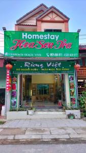 a store with a sign in front of it at Homestay Hoa Sơn Tra in Mù Cang Chải