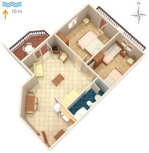 Půdorys ubytování Apartments by the sea Kraj, Pasman - 3460