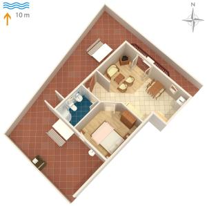 Půdorys ubytování Apartments by the sea Kraj, Pasman - 3460