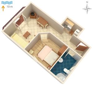 Půdorys ubytování Apartments by the sea Kraj, Pasman - 3460
