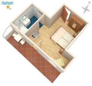 Půdorys ubytování Studio Zuljana 4576c