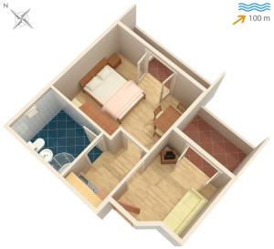 Půdorys ubytování Apartments with WiFi Omis - 4654
