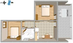 Půdorys ubytování Apartments by the sea Duce, Omis - 2737