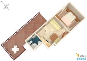 Půdorys ubytování Apartments with parking spaces Stanici, Omis - 2818