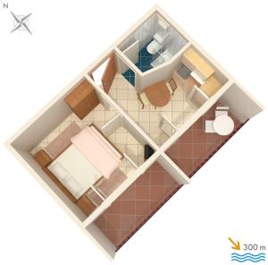Půdorys ubytování Apartments with parking spaces Stanici, Omis - 2818