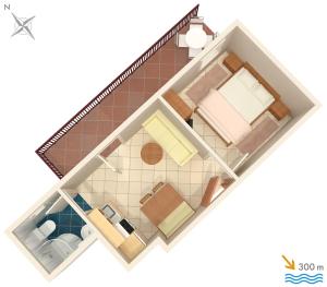 Půdorys ubytování Apartments with parking spaces Stanici, Omis - 2818