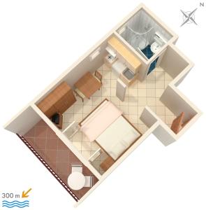 Půdorys ubytování Apartments with parking spaces Stanici, Omis - 2818