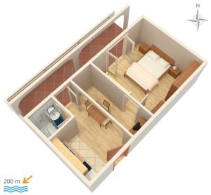 Půdorys ubytování Apartments and rooms with parking space Metajna, Pag - 4120