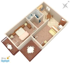 Plan piętra w obiekcie Apartments and rooms by the sea Sucuraj, Hvar - 4029