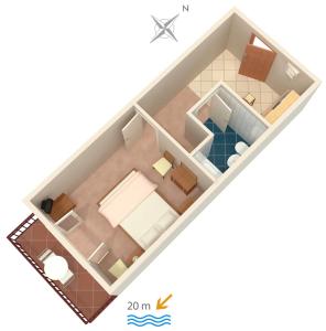 Plan piętra w obiekcie Apartments and rooms by the sea Sucuraj, Hvar - 4029