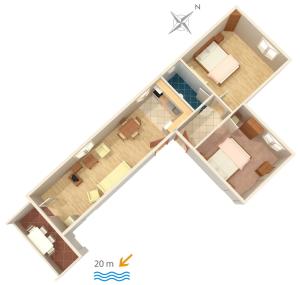 Plan piętra w obiekcie Apartments and rooms by the sea Sucuraj, Hvar - 4029