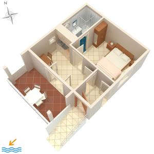 Půdorys ubytování Seaside holiday house Stara Novalja, Pag - 4152