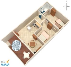 Půdorys ubytování Apartments by the sea Novalja, Pag - 4114