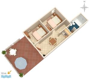 Půdorys ubytování Apartments by the sea Novalja, Pag - 4114