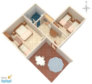 Půdorys ubytování Apartments by the sea Novalja, Pag - 4114