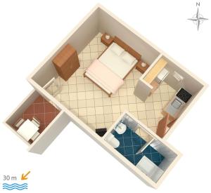 Plán poschodí v ubytovaní Apartments and rooms by the sea Zubovici, Pag - 4065