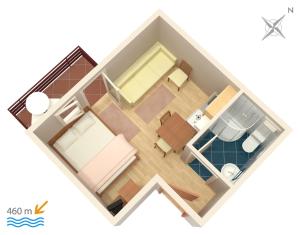 Grundriss der Unterkunft Studio Vodice 4172a