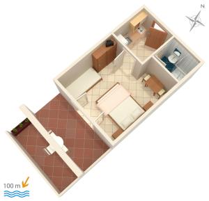 Půdorys ubytování Apartments by the sea Zubovici, Pag - 4130