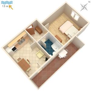 a floor plan of a house at Apartments by the sea Razanj, Rogoznica - 4253 in Ražanj