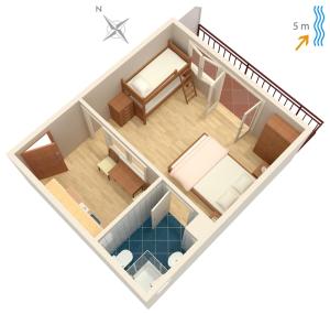 Půdorys ubytování Studio Trstenik 4566b