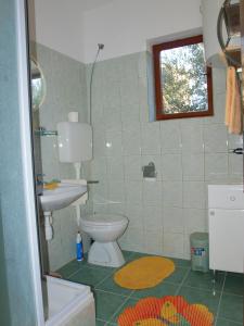 a bathroom with a toilet and a sink at Apartments with a parking space Businci, Ciovo - 4667 in Trogir