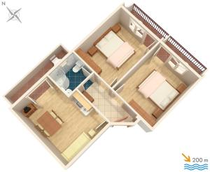Plán poschodí v ubytovaní Apartments with a parking space Baska Voda, Makarska - 2709