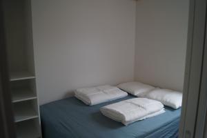 カロンボーにあるKalundborg Campingの- ベッド1台の枕2つ