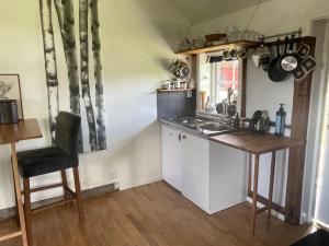 Kuchyň nebo kuchyňský kout v ubytování Söndregårds Haväng Bed & Kitchen