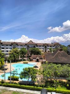 an aerial view of a resort with two pools at One Oasis A3 Shortwalk to Sm Mall - Free wifi in Davao City