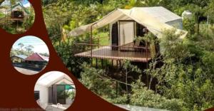 Zahrada ubytování Rio celeste los teñideros Garza del Sol Glamping Buganvilia + 7 fotografií