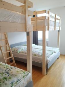 - deux lits superposés dans une chambre dans l'établissement CozyNite Premium Apartment Ottakring, à Vienne