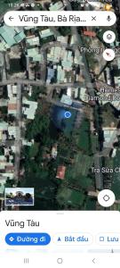 Captura de pantalla de un teléfono móvil con un mapa de una ciudad en Homestay Sen & Zen Villa Vũng Tàu en Vung Tau