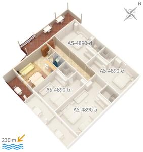 Půdorys ubytování Apartments with a parking space Drvenik Gornja vala, Makarska - 4890