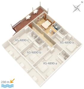 Půdorys ubytování Apartments with a parking space Drvenik Gornja vala, Makarska - 4890