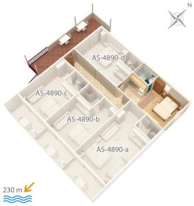 Půdorys ubytování Apartments with a parking space Drvenik Gornja vala, Makarska - 4890