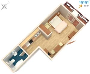 Plán poschodí v ubytovaní Family friendly seaside apartments Arbanija, Ciovo - 5220