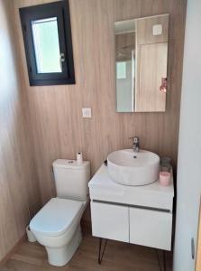 Kúpeľňa v ubytovaní Gîte atypique en bois entre ville et verdures