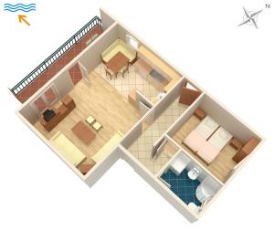 Půdorys ubytování Apartments with a parking space Novi Vinodolski - 5514