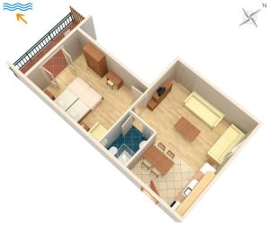 Půdorys ubytování Apartments with a parking space Novi Vinodolski - 5514