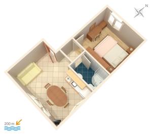 Půdorys ubytování Apartments with parking spaces Orebic, Peljesac - 4500