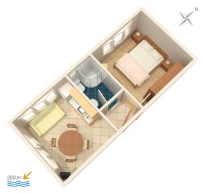Půdorys ubytování Apartments with parking spaces Orebic, Peljesac - 4500