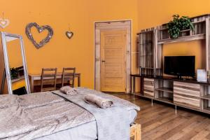 Posteľ alebo postele v izbe v ubytovaní Aurora Apartments