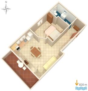 Půdorys ubytování Apartments with parking space Murter - 5100