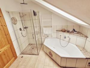Koupelna v ubytování Ferienwohnung Reinbrechthof