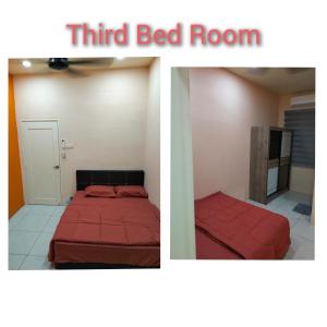 a room with a bed and a third bed room at JOE Homestay in Alor Setar