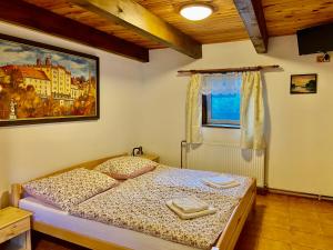 Postel nebo postele na pokoji v ubytování Ubytování u Šírků