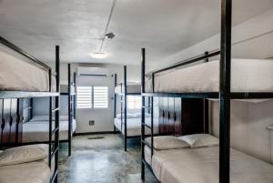 grupa łóżek piętrowych w pokoju w obiekcie Juliette Hostel Digital Nomad Women Only w mieście San Juan