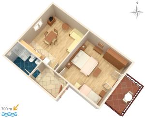 Plán poschodí v ubytovaní Apartments with a parking space Biograd na Moru, Biograd - 5899