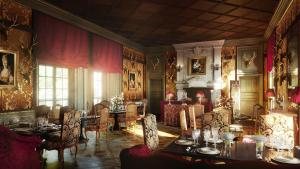 Relais & Château Louise de La Vallière的休息区